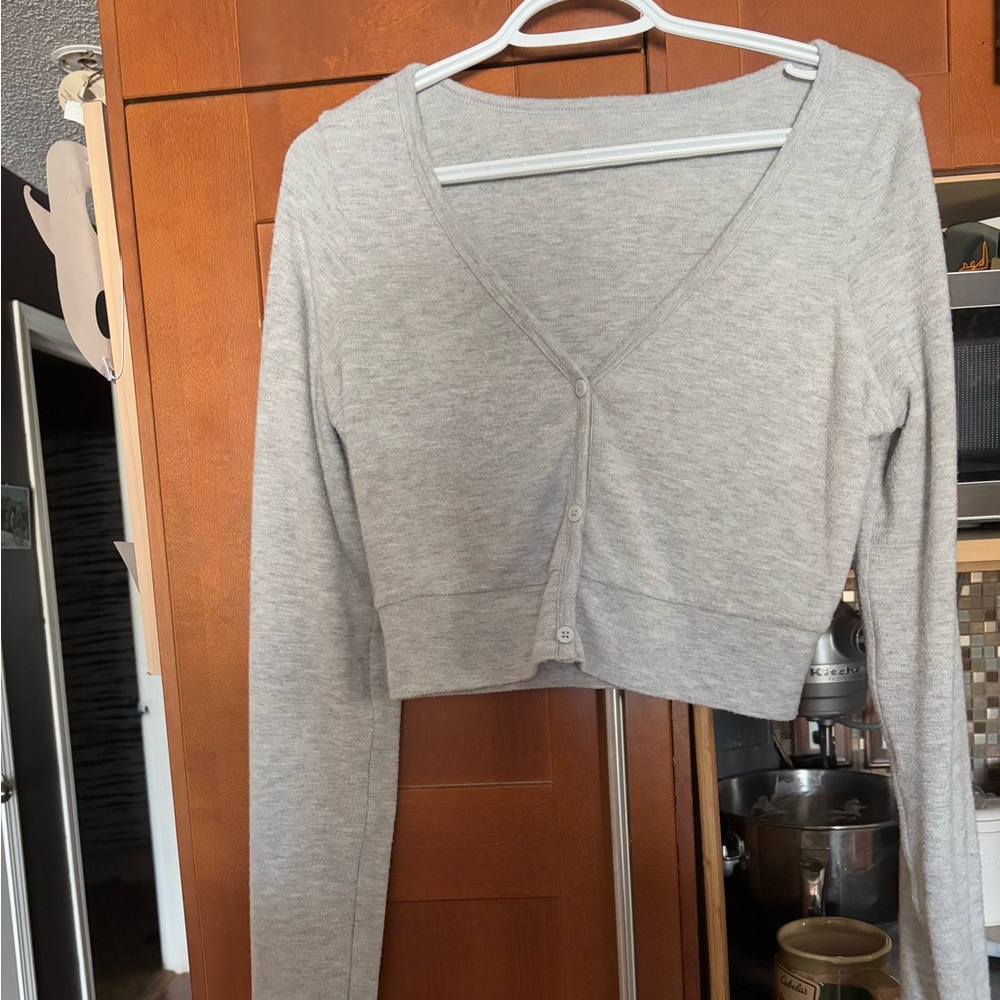 Alo yoga plush crop cardigan